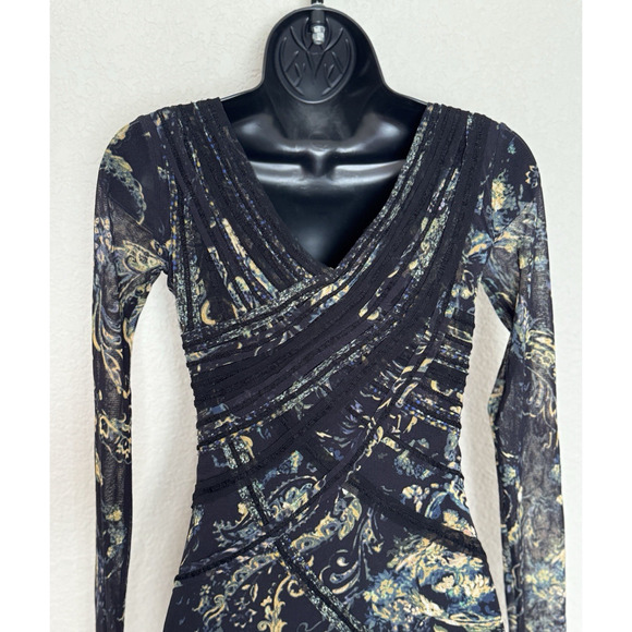 FUZZI Jean Paul Gaultier Mesh Bodycon Dress Whimsigoth Y2K, S - Picture 9 of 13